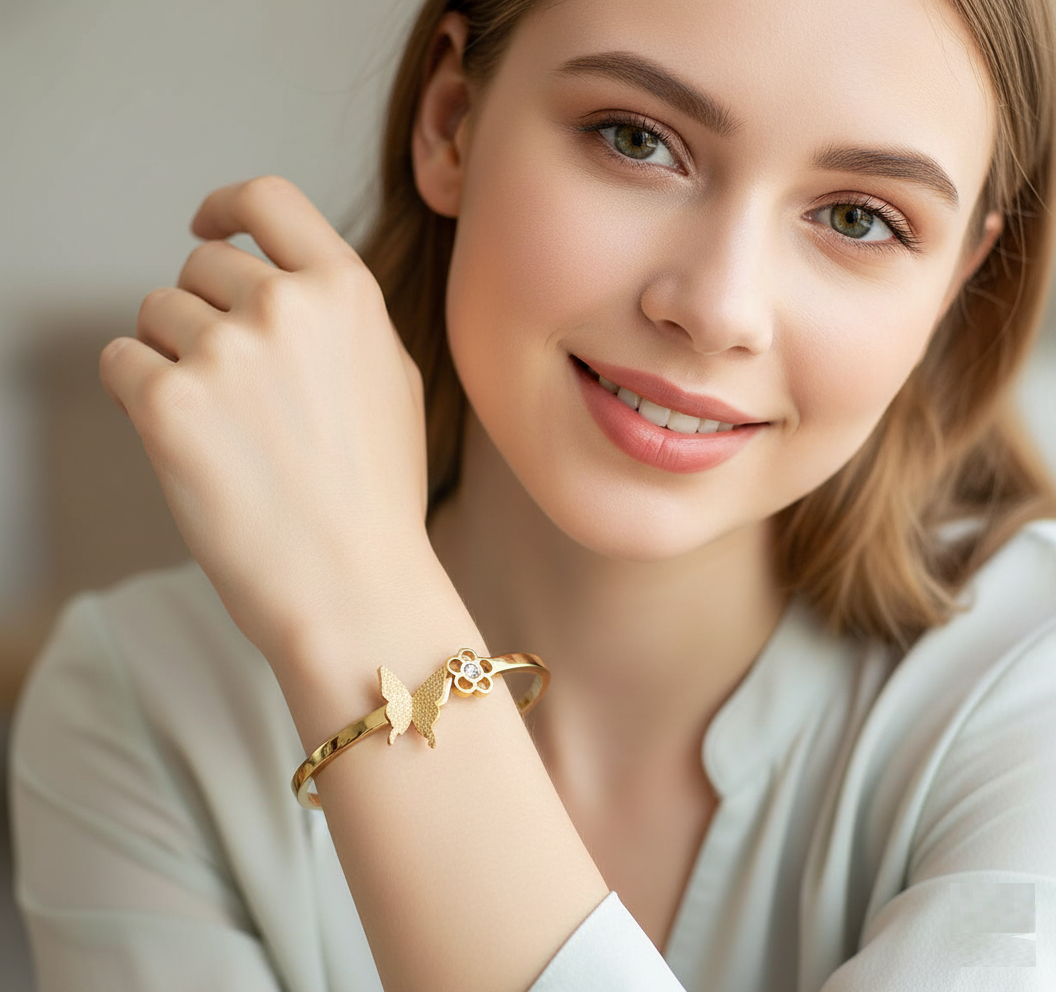 Butterfly & Blossom Harmony Bangle