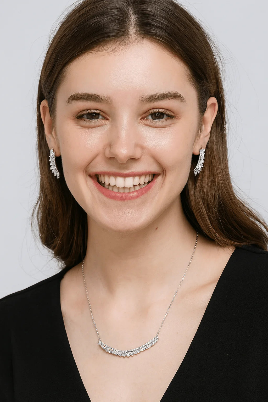 Leaf Bar Necklace Set