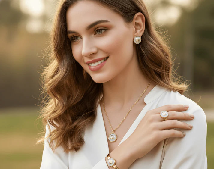 Round GG Logo Jewellery Set